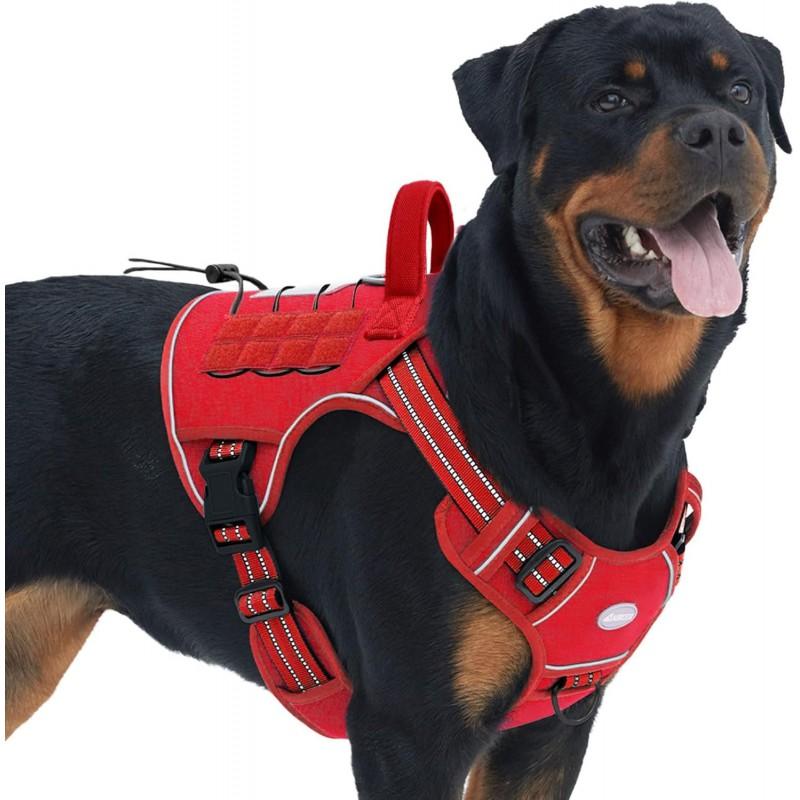 Adjustable Tactical Dog Harness With Handle Large Medium Dogs Outdoor Walking Leash Vest