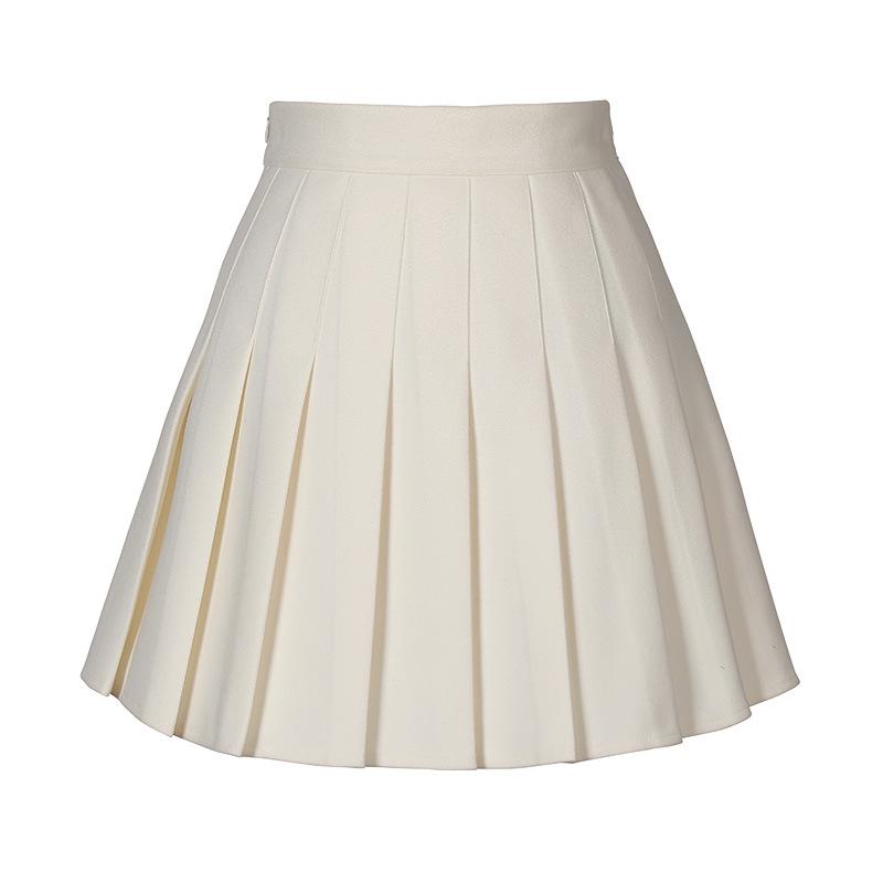 2025 Fall/Winter Fresh College Style High Waist Woolen Pleated Skirt