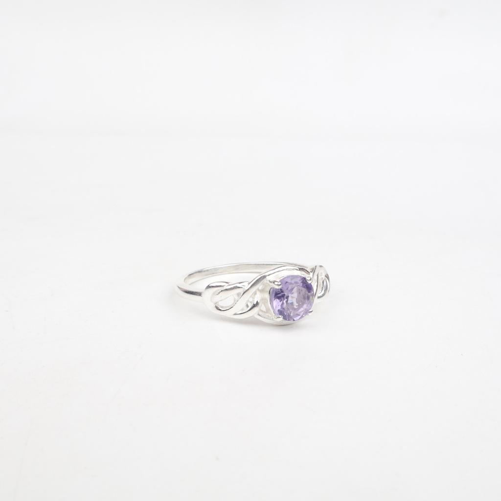 Purple Iolite Gemstone 925 Sterling Silver Jewelry Designer Ring Gift For Women CZR-6-12