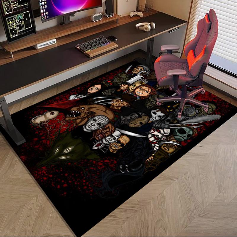 Horror Movie Characters Carpet, Chair Rug,Rug for Office Bedroom living rooms, Doormat decor Fan Gift Christmas Gift