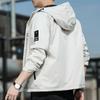 Bunda s kapucí pro muže Bomber bunda Pánské větrovky Kabáty na zip Jaro Podzim Ležérní sportovní oblečení Slim Kargo bunda Pánská