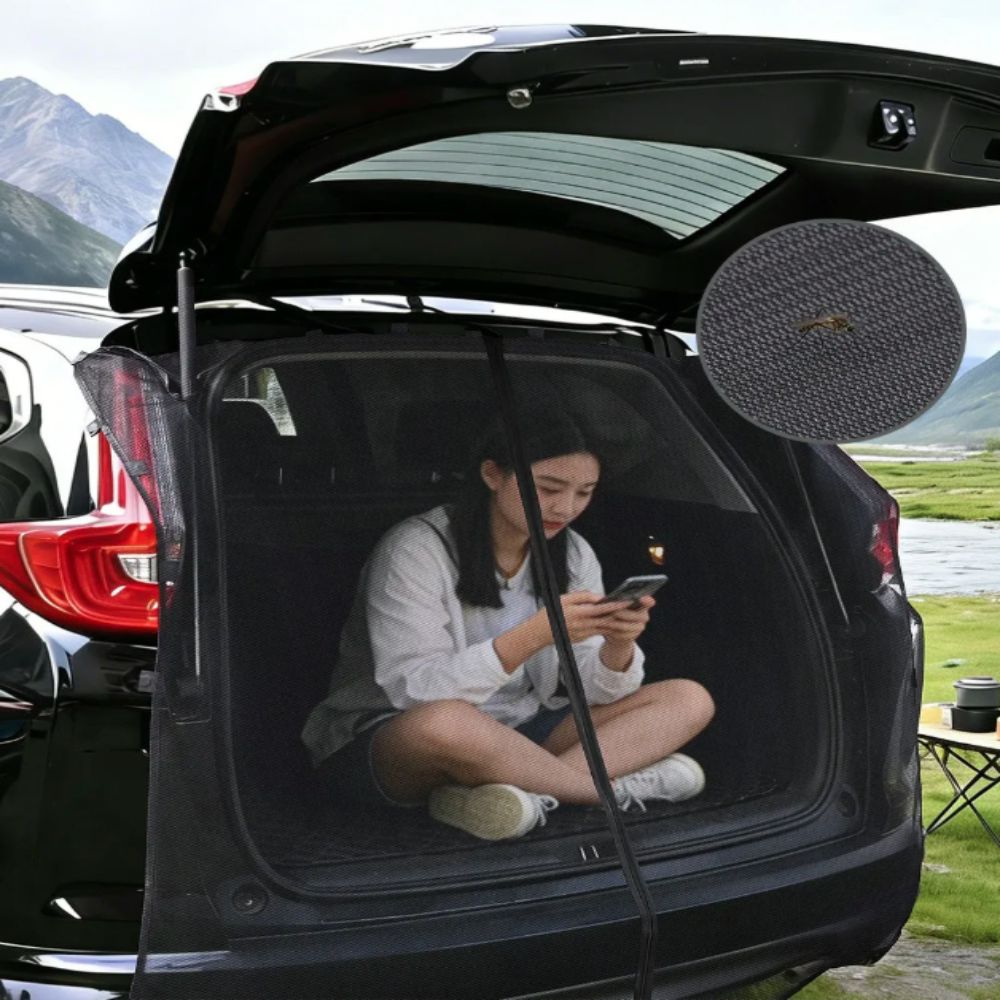 Belüftetes Magnetisches Auto-Kofferraum-Mückennetz Sonnenschutz SUV Heckklappen-Sichtschutz Camping