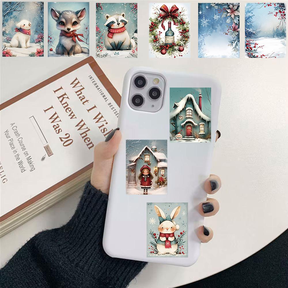 50/100PCS Christmas Snowfield Stickers Notebook Snowboard Phone Bicycle Festival Art Picture Coffee Skateboard Adult Sticker