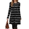 Women's Fashion Casual Long SleeveTunic Dress With Pockets Side Button Dress