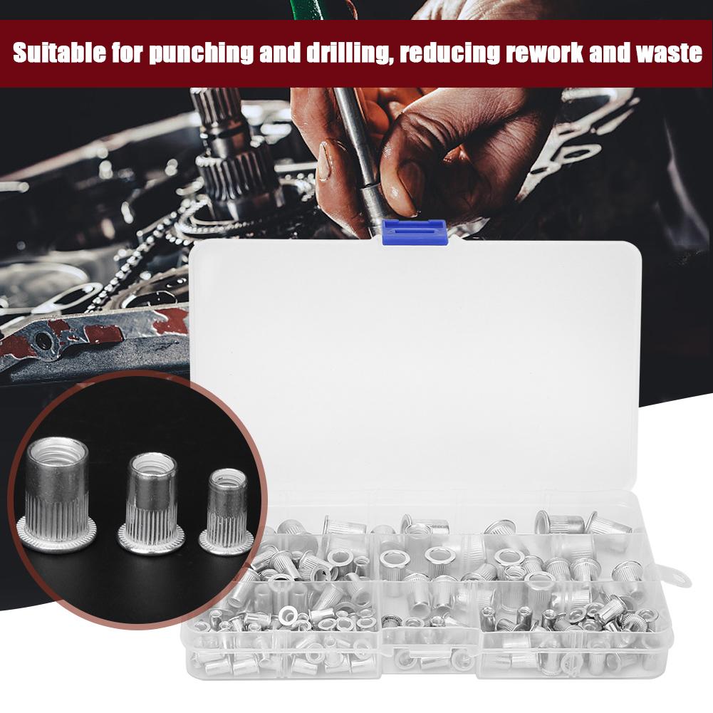 150pcs M3 M4 M5 M6 M8 Aluminum Rivet Nut Threaded Insert Nuts Kit Hardware Fasteners