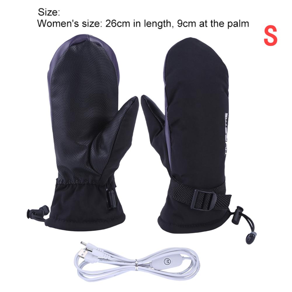 

1 пара перчаток с подогревом для рук, USB-зарядка, электрические перчатки с подогревом, 3 температурных режима, водонепроницаемые, для альпинизма, пеших прогулок, велоспорта