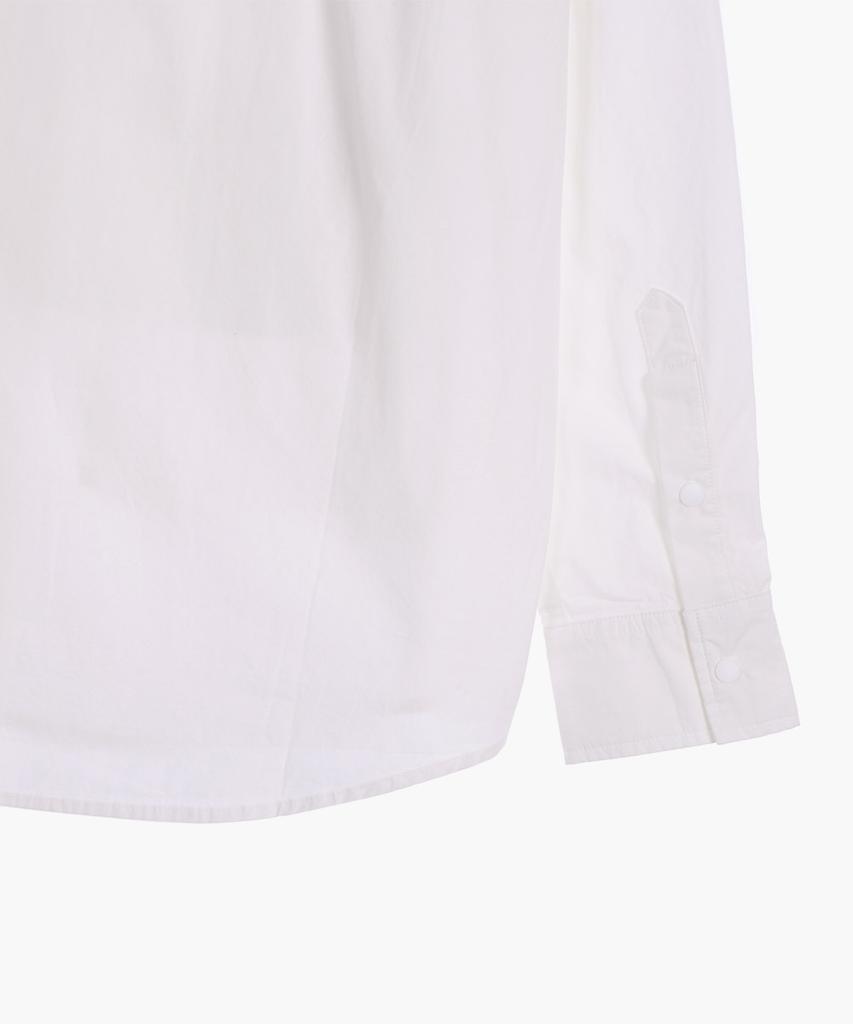AT THE MOMENT Garment Washed Pocket Shirt Jacket_White