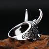 Vintage Prajna Skull Ring For Men Stainless Steel Punk Gothic Jewelry Unique Biker Amulet Gift