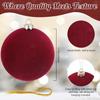 20-Pack Flocked Velvet Christmas Ornaments, 3.15' Shatterproof Holiday Tree Baubles, Mixed Color