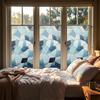 Fenster Sichtschutzfolie Statischer Glasaufkleber Klebstofffrei Blickdichte Sichtschutzfolie Retro Farbige Fensterdekoration Pflegeleicht für Badezimmer und Schlafzimmer