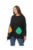Damen Stil Übergröße Sweatshirt Zwei Faden Paillettenbesetztes Oversize Sweatshirt