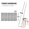 Flat Squeeze Mop with Spin Bucket Hand Free Wringing Floor Cleaning Microfiber Mop Pads Wet or Dry Usage on Hardwood Laminate