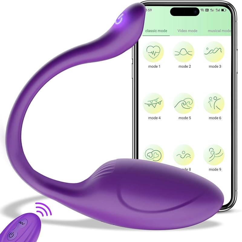 APP Remote Control G-spot Panty Vibrator, Pink Fun Long Distance Bluetooth Wearable, Rechargerable Adult Sex Toys More Than 10 Vibrations for Women