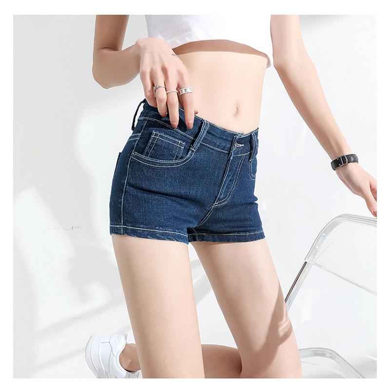 Low Waist Jeans for Women Summer Stretch Light Color Shorts Slim Fit Super Shorts Tight Hot Pants 2025 New Style