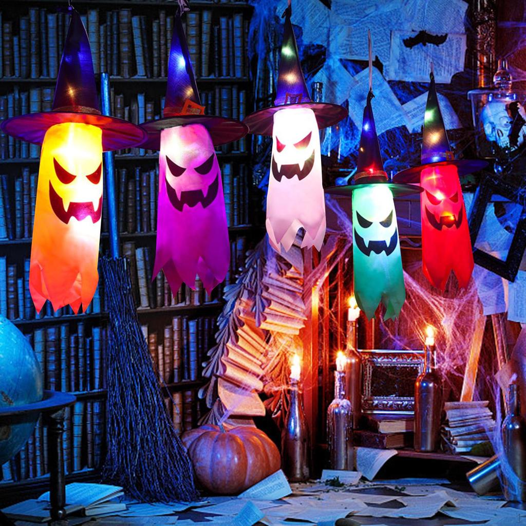 Halloween Hanging Lighted Glowing Ghost Festival LED Colorful String Lights