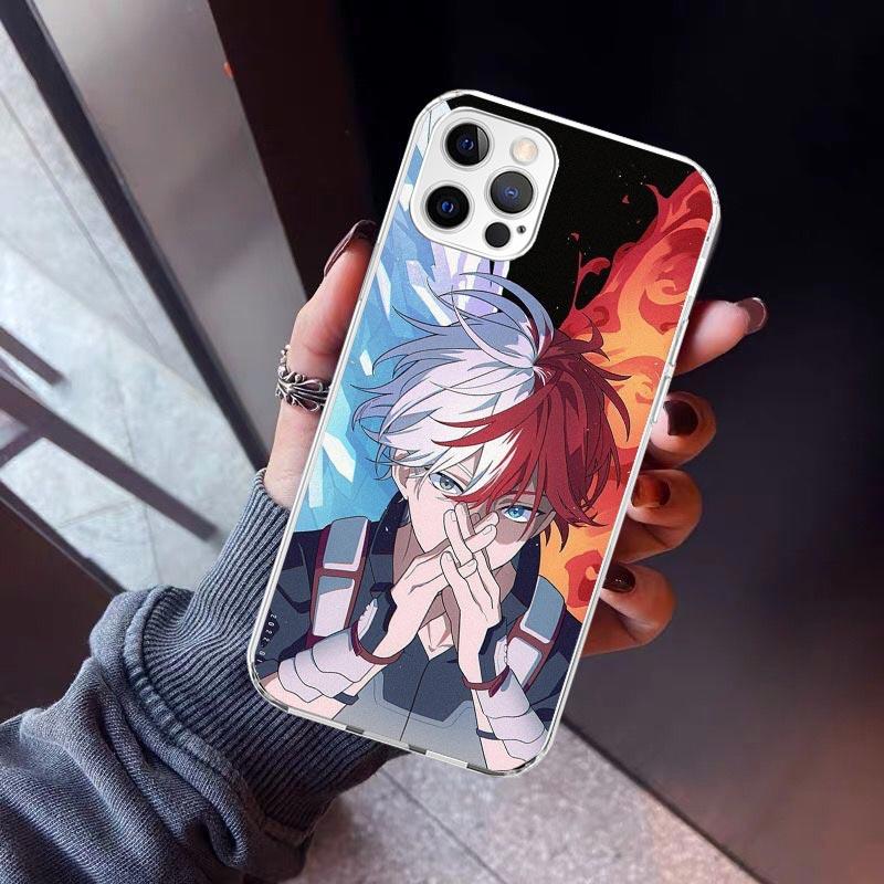 Todoroki Shoto MHA My Hero Phone Case For iPhone 17 Air 11 13 Mini 14 15 Plus 16 12 Pro Max 16E SE 7 8 Pattern Soft TPU Back Cov