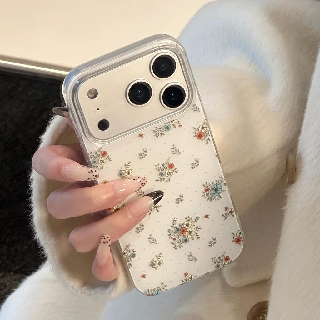 Retro Blomstermønster Telefondeksel for iPhone 16, iPhone 17 og iPhone 17 Pro Max