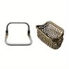 1pc DIY Aluminum Handbag Frame - Square Wallet Holder with Internal Tubular Support, Secure Kiss Closure for Purse Making, Craft Purse Hardware