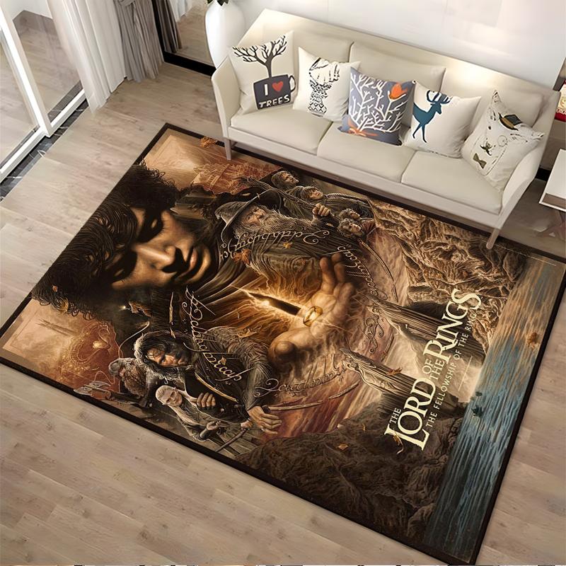 The Lord of the Rings Carpet - Epic Fellowship Design, Movie Decor Suitable for use as an anti-slip for living room bedroom sofas