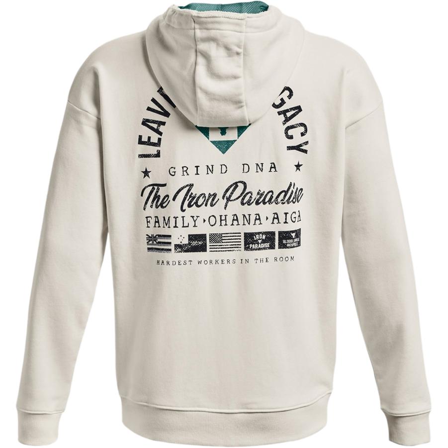 Under Armour Letter Pattern Printed Zip-Up Hoodie Men Hoodies Ivory 1377436-130