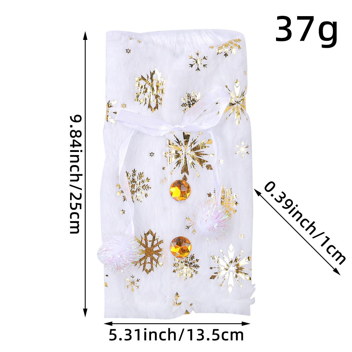 

Christmas Decoration Wine Bottle Set Restaurant Decoration Champagne Red Wine Bag Scene Decoration Snowflake Wine Set