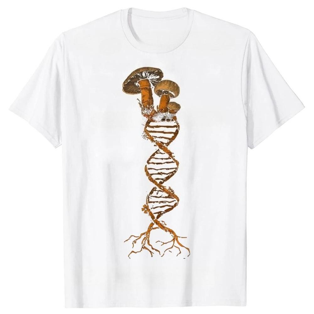 Mushroom DNA Mycology Mushroom Hunter Tshirt Womens Fashion Casual Street Style Tshirt Women Clothing Fashion Graphic Tshirts