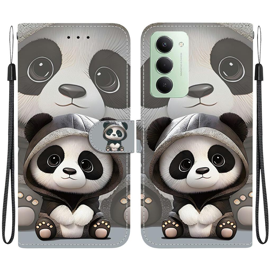 For Xiaomi Redmi 15 4G (EU) (171mm) Wallet Case Pattern Printing Leather Stand Phone Cover with Strap