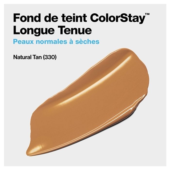 Fond De Teint - REVLON - Colorstay - N°330 Natural Tan - 30ml - Peaux Sèches - SPF Inclus