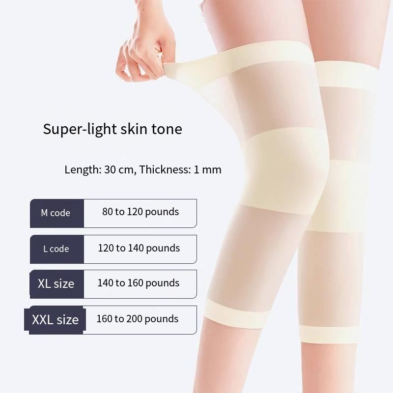 Bamboo Fiber Knee Sleeves Breathable Anti Bacterial Summer Microfiber Thin Knee Pads Women
