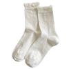 Lace Bubble Mouth Socks Pure Cotton Boneless Pile Socks Spring And Autumn Thin Cute Sweet Bow Tube Socks
