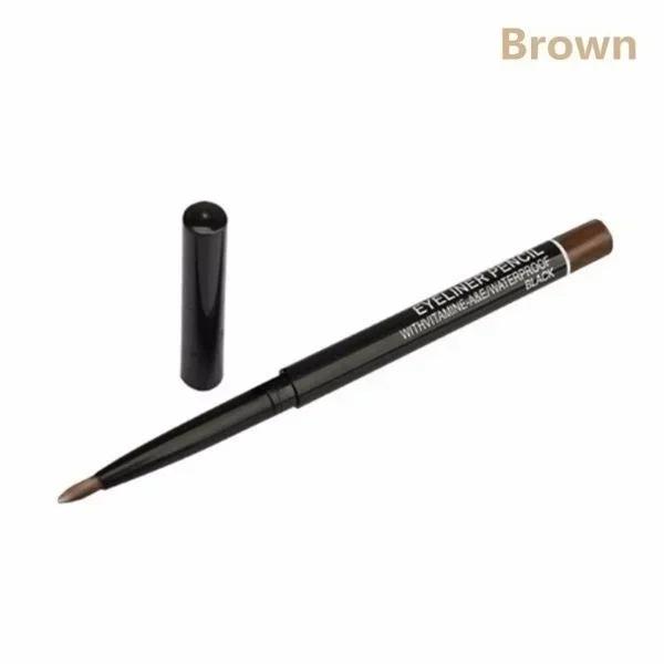 3pcs Automatic Rotating Eyeliner Pen, Waterproof Black And Brown Eyebrow Pencil, Eyeshadow Makeup Eyeliner Gel Pen Dropshipping