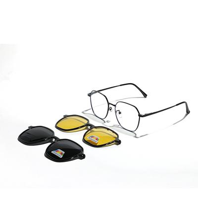 Glasses Magnetic Sets, Glasses, Square Metal Sunglasses, Women'S Polarized Sunglasses, Men'S