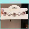 Vintage Artificial Pearl Pendant Bracelet With Rhinestone Embellishments For Womens Fashion Jewelry