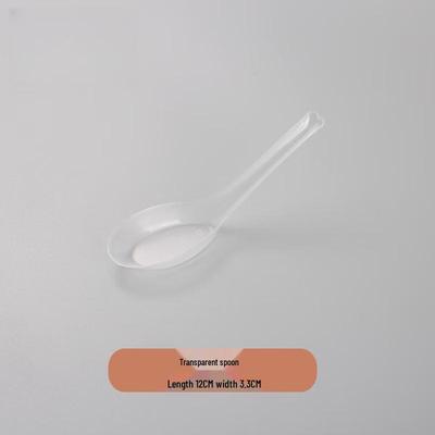 Colheres de Plástico Transparente Descartáveis
