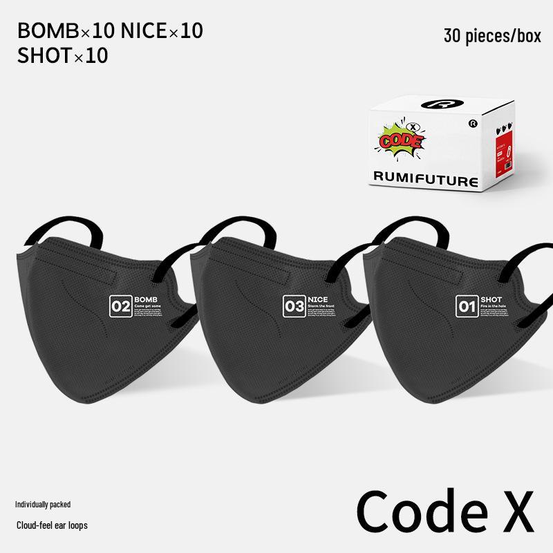 3D Farbverlauf Rouge Maske: Einweg-Gesichtsmaske für Erwachsene im Pure Desire-Stil