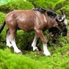 Oenux Classic Wild African Animals Simulation Okapi Wildebeest Action Figure Figurines PVC Model Education School Kid Toys Gift