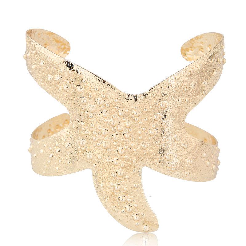

Chic Metal Starfish Open Bangle серебряный