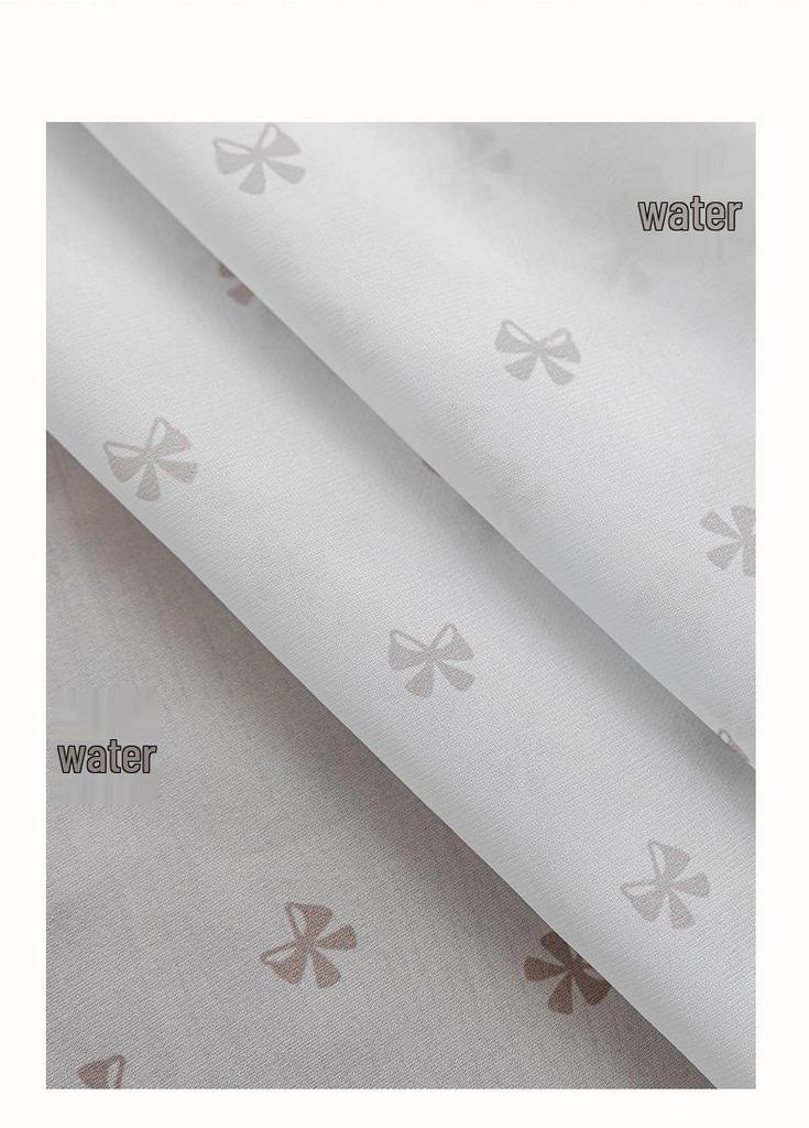 TEMU Translucent Chiffon Butterfly Floral Curtains for Bay Windows & Living Rooms