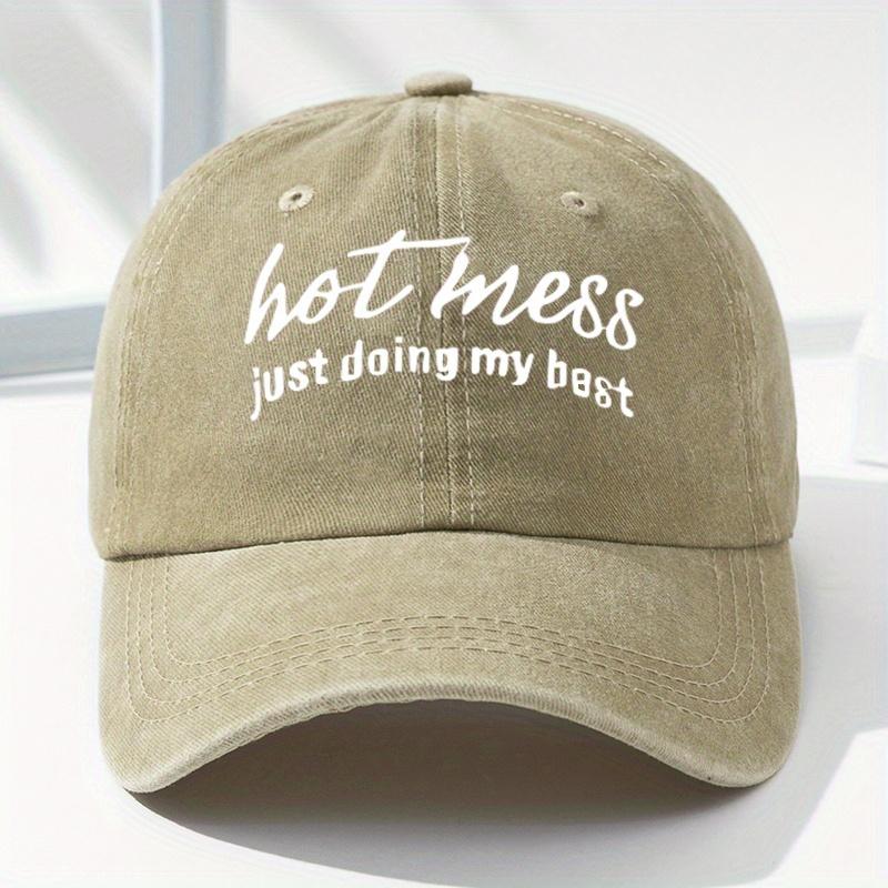 Letter Printed Baseball Cap Classic Washed Old Retro Peaked Cap Outdoor Leisure Sports Breathable Sun Hat