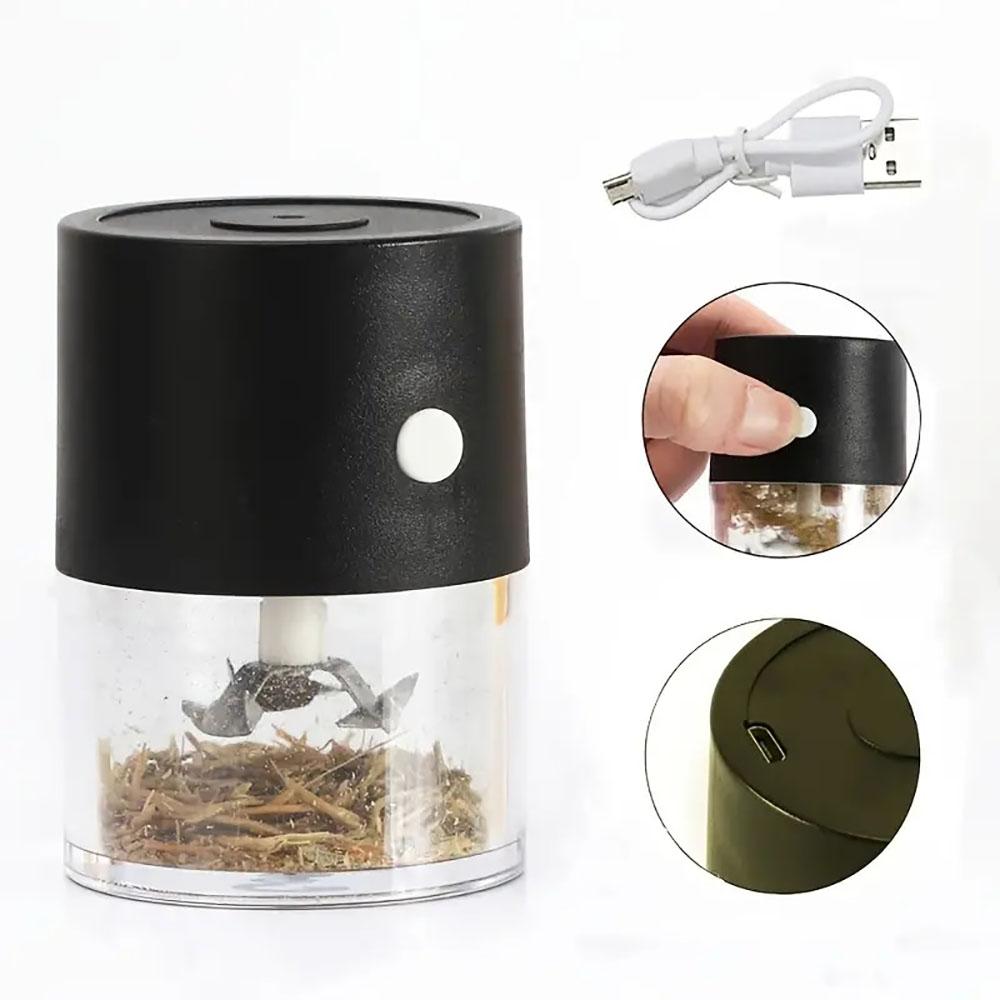 

Electric Auto Grinder for Herb & Garlic Grinding Rchargeable Black