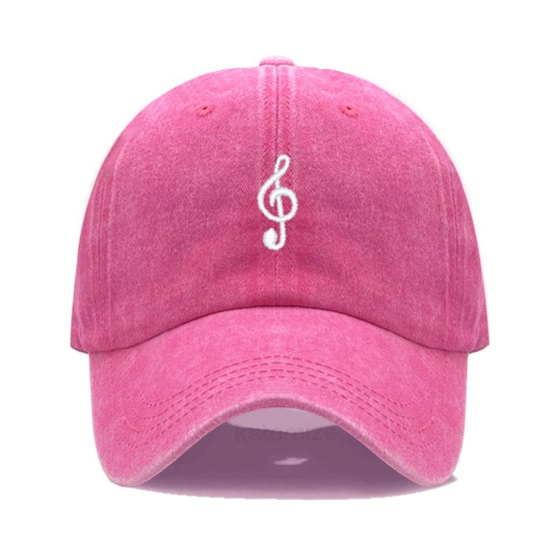 Unisex Soft Cotton Dad Hat Musical Note Embroidery Baseball Cap For Women Men Adjustable Unisex Casual Sports Caps
