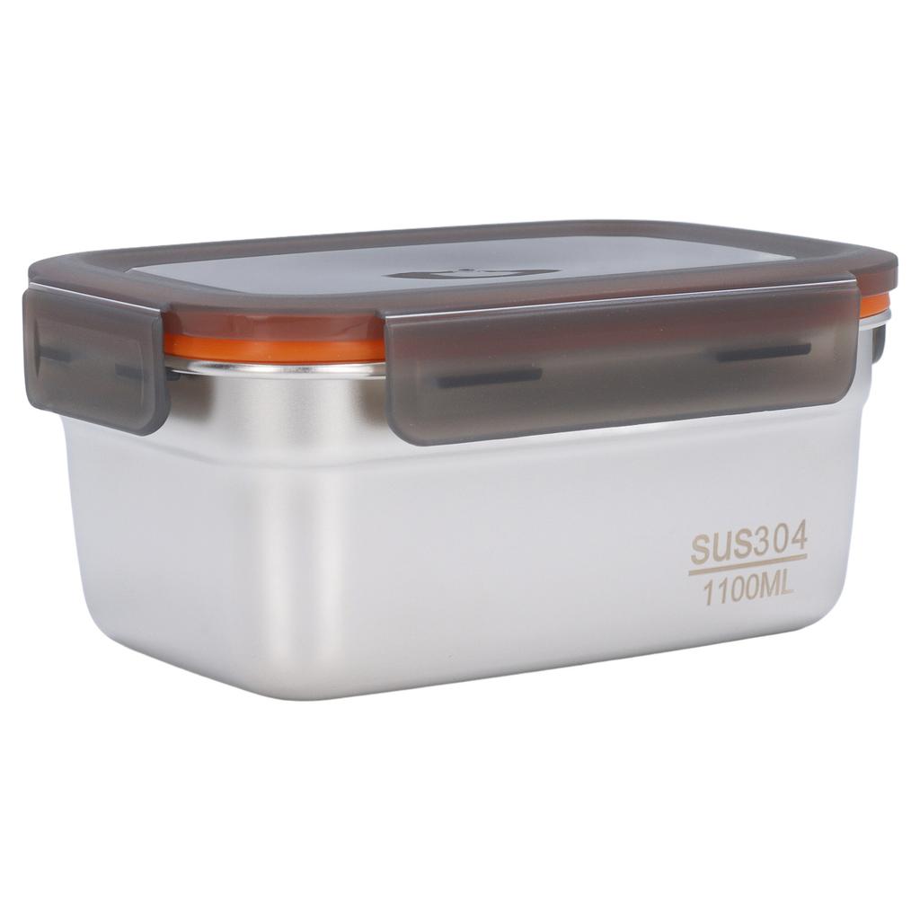 Stainless Steel Food Storage Container Multipurpose Safe Eco Friendly Leakproof Rectangular Food Storage Box for Home Travel