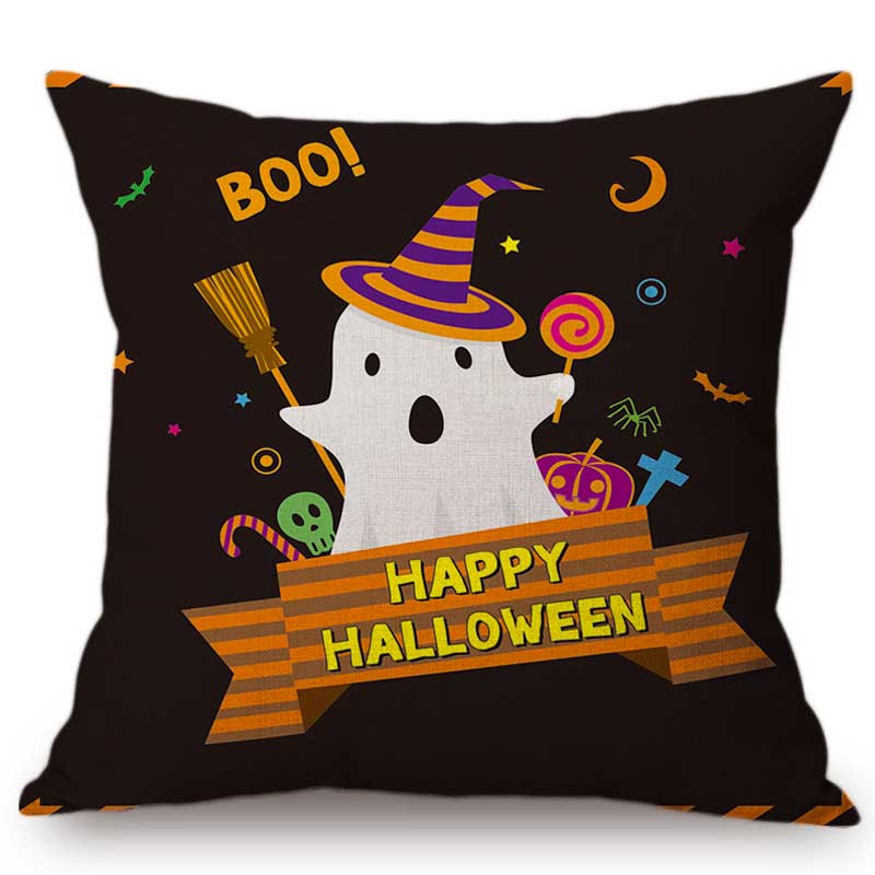 Halloween Decoration Pillow Case Happy Halloween Cartoon Vampire Pumpkin Party Celebration Decorative Sofa Cushion Covers