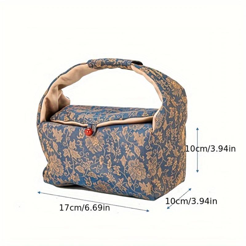 Tea Set Storage Bag Satin Brocade Handbag Zen Classical High-end Party Business Gift Packaging