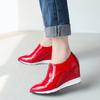 FOREADA Scarpe da Donna con Tacco Alto Zeppe in Vernice Scarpe con Tacco Alto Zip Punta Appuntita Scarpe da Donna Nuova Primavera Rosse Taglia 34-40