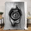 Hypnotic Eye Illusion Pattern Print Blanket Soft and Cozy Perfect for the Living Room Bed Sofa or a Nap,gift