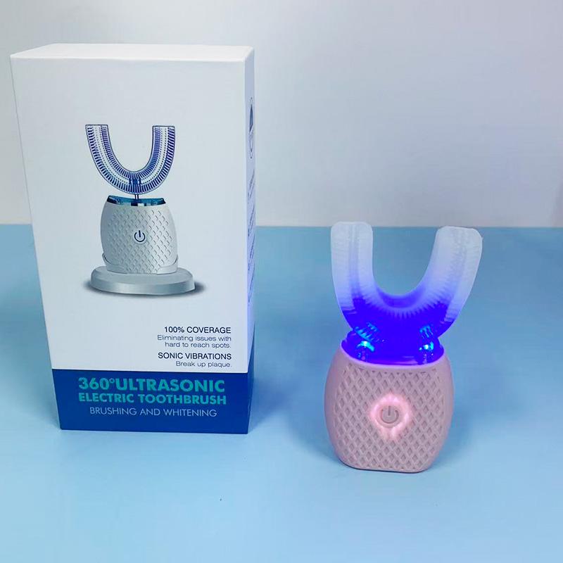 Rechargeable Sonic IPX7 Waterproof Toothbrush, Adult U-shaped Automatic Sonic Toothbrush, Cartoon Electric Toothbrush