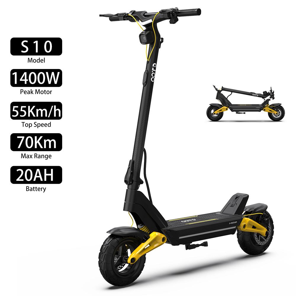 Elektroroller OOTD S10 1400W Motor Höchstgeschwindigkeit 55km/h City E-Scooter 48V 20AH 70 Reichweite Maximale Last 120kg Neu