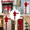 Large Red Bow Ribbon Christmas Front Door Decoration Hanging Bow Wedding Party Traditional Ready Made Door Bow  Year Decor