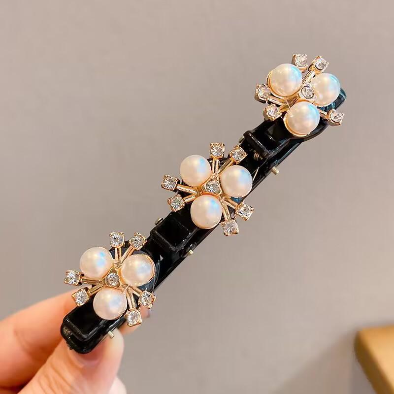 2 stuks Luie Haarvlecht Artefact Pony Clip Voorhoofd Zijhaar Opruimen Haarspeld Vrouwelijk Kort Haarspeld Hoofddeksel Haar